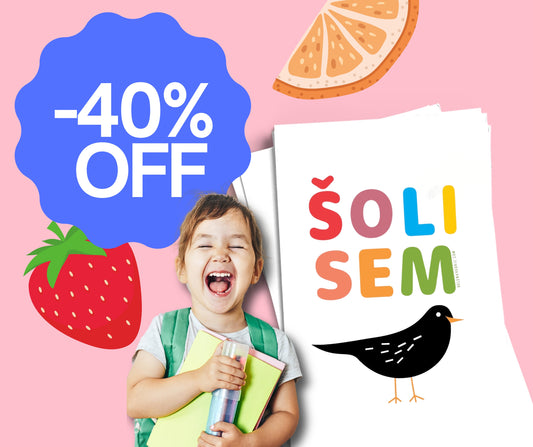 -40% POPUST // 30x kartice ŠOLI SEM KOS