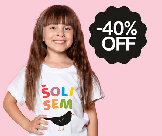 40% OFF // MAJICA "ŠOLI SEM KOS" za otroke