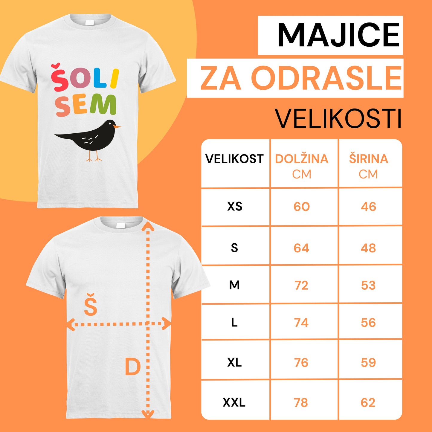40% OFF //  MAJICA "ŠOLI SEM KOS" za odrasle