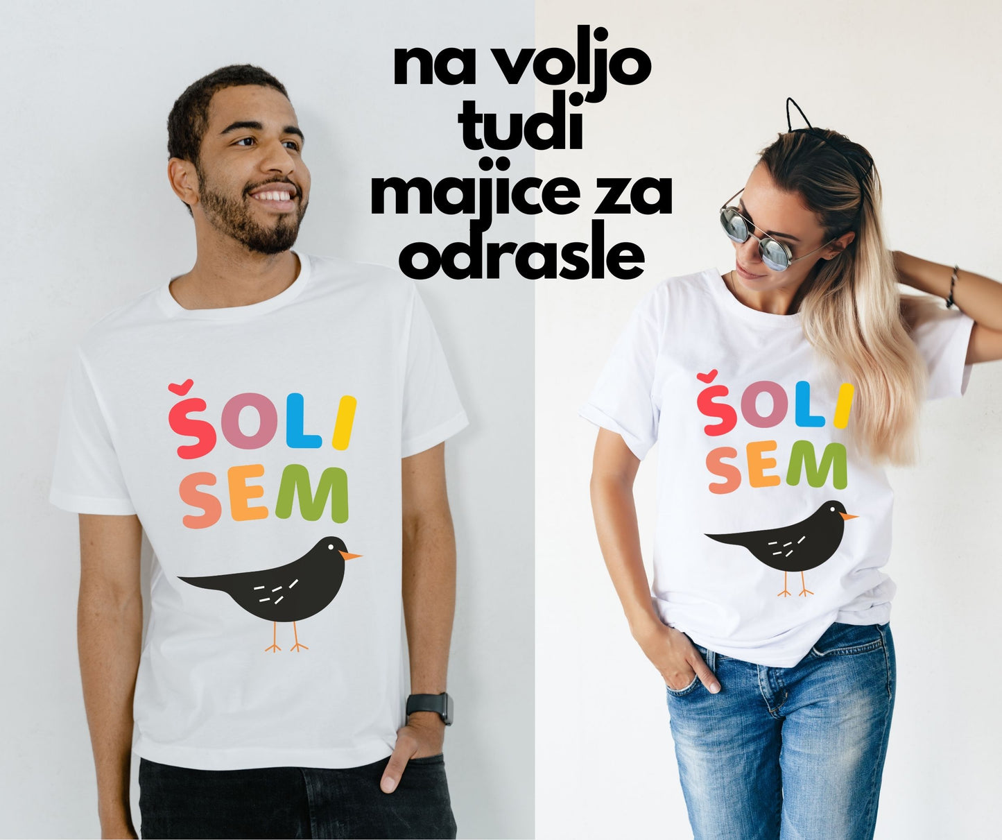 !!! NOVO !!!  MAJICA "ŠOLI SEM KOS" za otroke